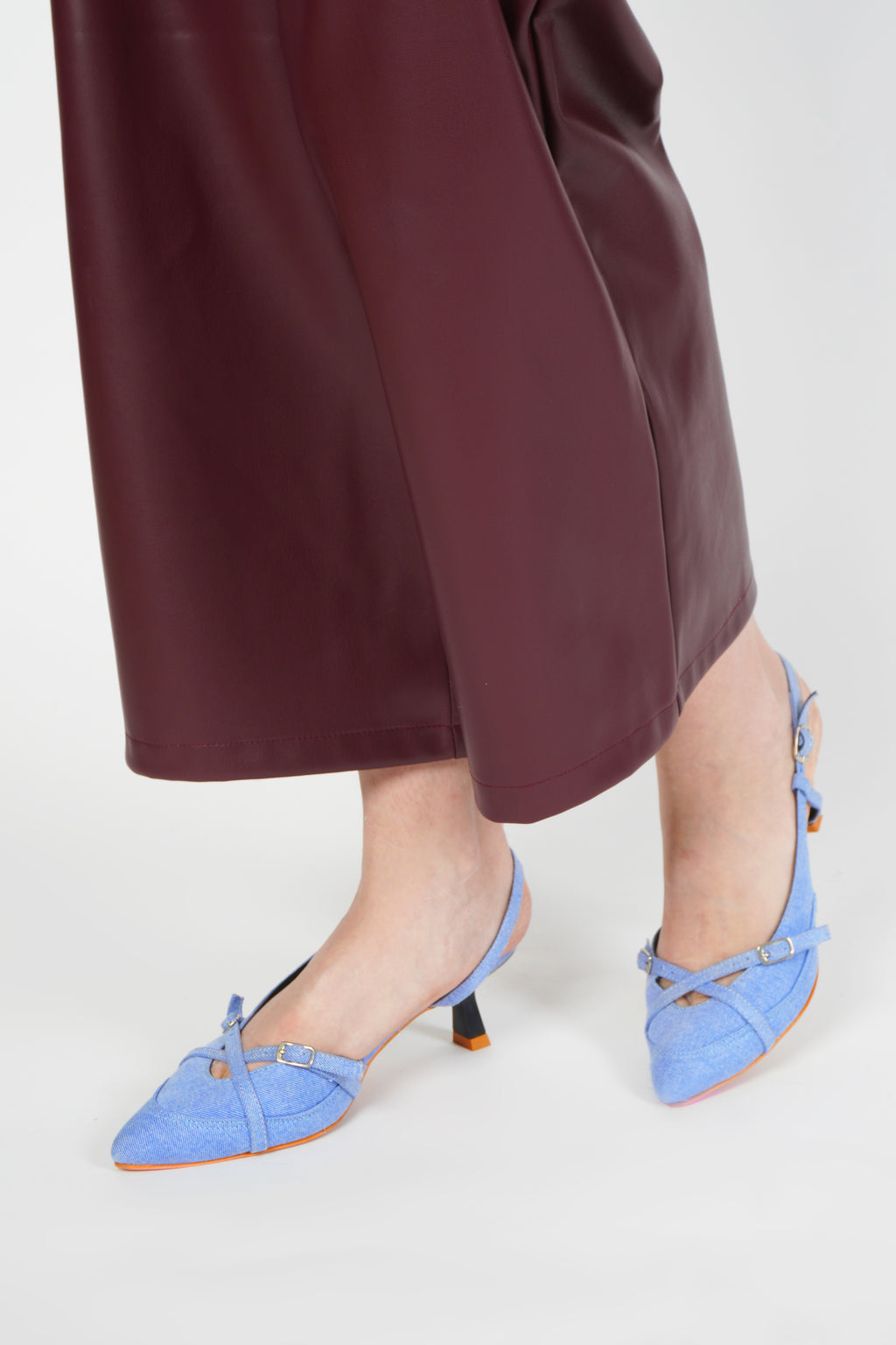 Denim Kitten Heels